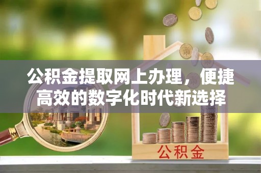 全国公积金提取网上办理，便捷高效的数字化时代新选择