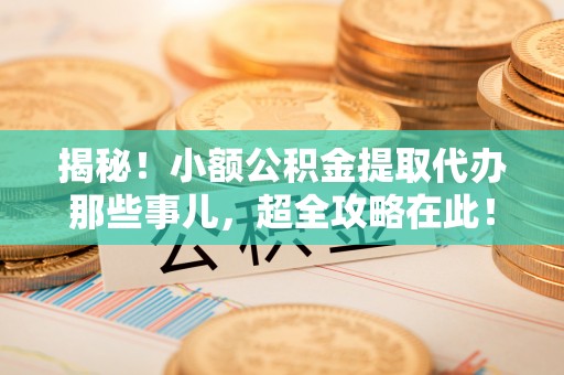 全国揭秘！小额公积金提取代办那些事儿，超全攻略在此！