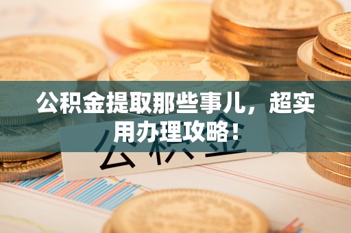全国公积金提取那些事儿，超实用办理攻略！