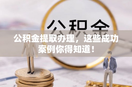 全国公积金提取办理，这些成功案例你得知道！