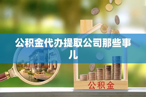 全国公积金代办提取公司那些事儿